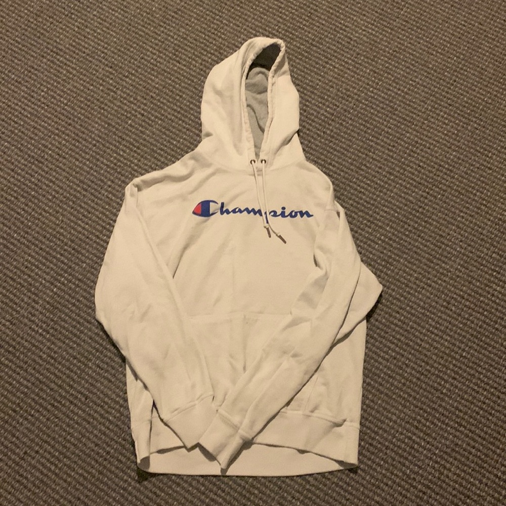White champion hoodie
